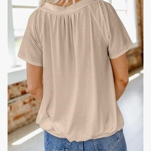 Casual Beige Women's Top